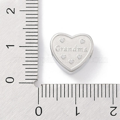 День матери устойчивые к потускнению европейские бусины из нержавеющей стали 304 STAS-K286-04J-P-1