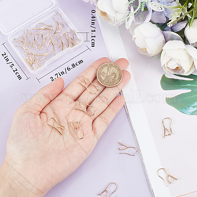 30 шт. латунная фурнитура для сережек-подвесок KK-BBC0008-54-1