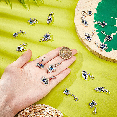 10 комплект подвесных украшений от сглаза HJEW-DR0001-07-1