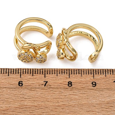 Серьги-манжеты из циркония EJEW-D328-06G-02-1