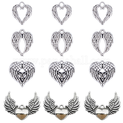 40шт 4 стиля подвески из сплава в тибетском стиле TIBE-SC0001-93-1