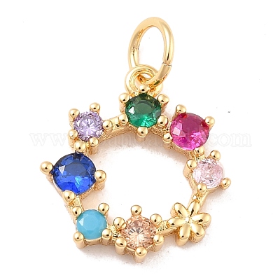 Экологически чистая латунь со стеклянными подвесками KK-K268-13G-1