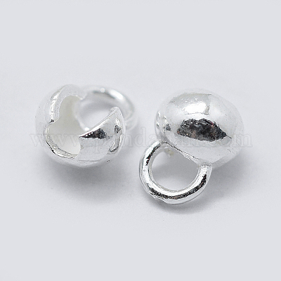 925スターリングシルバーつぶし玉カバー 銀 6.5x5x3.5mm 穴：2mmの通販