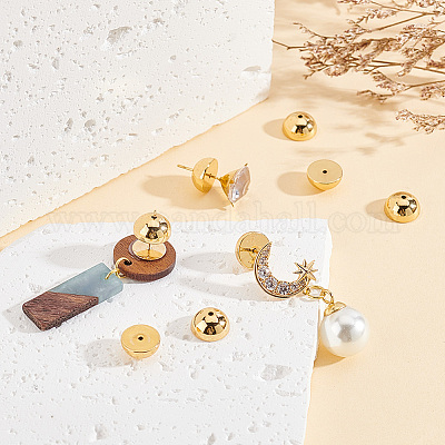 8 шт. Латунные гайки для ушей KK-PH0006-49-1