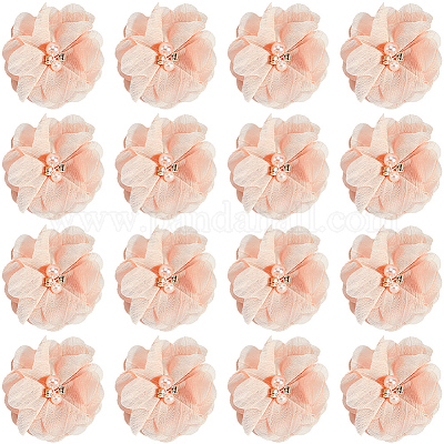 30 шт. полиэстер и пластик искусственный жемчуг и стразы цветочные украшения аксессуары&nbsp;DIY-SP0006-06A-1