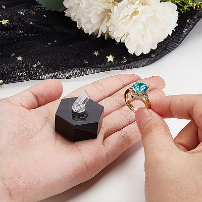 Акриловые держатели для колец&nbsp;RDIS-WH0020-02A-02-1