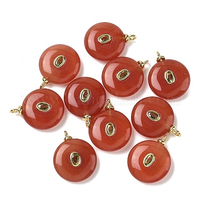 Крашеные натуральный белый нефрит подвески G-H328-05G-A08-1