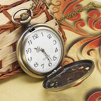 メンズバレンタインデーの贈り物2015鉄懐中時計 真鍮の時計ヘッド付き