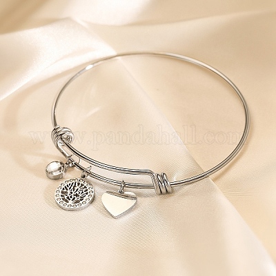 Браслеты из нержавеющей стали с микропаве из кубических цирконий PW-WG9247A-02-1