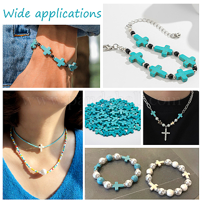 5 нити синтетических бирюзовых бусин нити TURQ-NB0001-13B-1