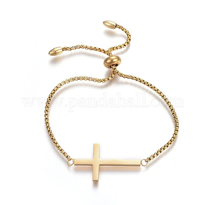 Регулируемые браслеты-слайдеры из нержавеющей стали 304 X-BJEW-O170-08G-1