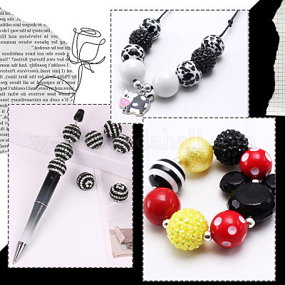 20шт. набор из 10-х видов акриловых и смоляных бусин DIY-PA0001-02A-1