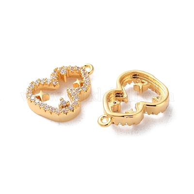 Латунные микропаве прозрачные подвески с фианитом KK-L221-003G-1