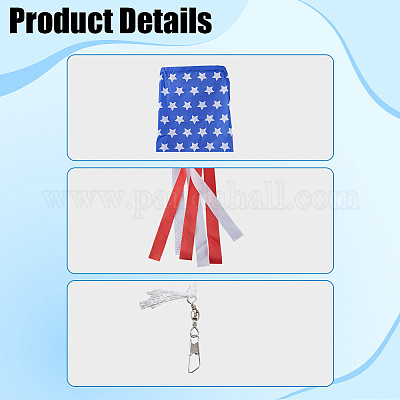 День независимости флаг-ветроуказатель в виде колонны AJEW-WH20017-74A-1