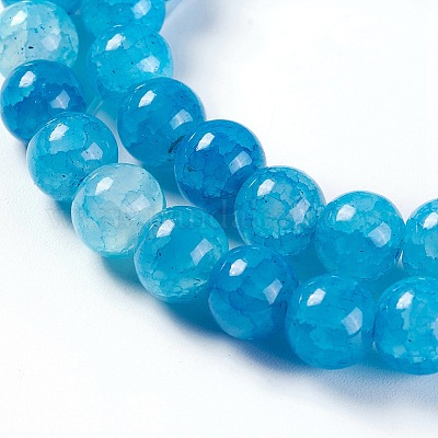 Стеклянные бусины кракле&nbsp;LS-CCG-L002-B-17-1