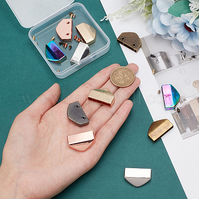 Wadorn 12 セット 6 色合金バッグ装飾エッジ バックル ベルト