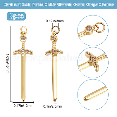 5 шт. Латунные подвески с микропаве ZIRC-BBC002-06-1