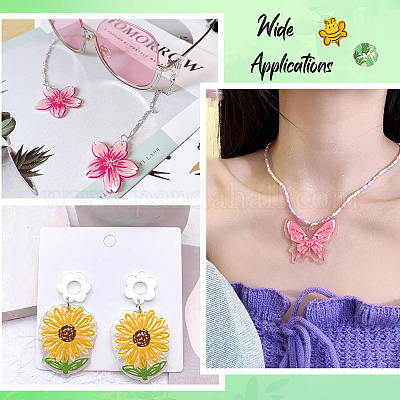 10шт 5 стиля прозрачные акриловые подвески TACR-TA0001-32-1