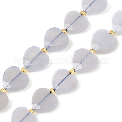 Природные голубые халцедон бисер пряди G-B044-B12-01-1