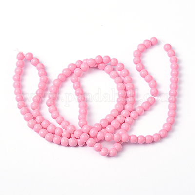 Окрашенные стеклянные бусины  DGLA-S071-6mm-37-1