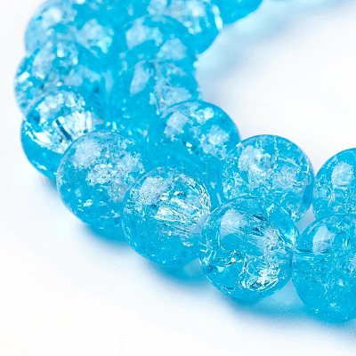 Verre craquelé brins de perles&nbsp;CCG-E002-8mm-1
