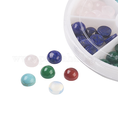 Кабошоны из натурального и синтетического смешанного драгоценного камня G-JP0001-13-1