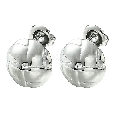 Серьги-гвоздики из нержавеющей стали 304 EJEW-Z038-04P-1