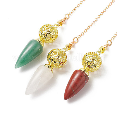 Большие подвески с маятником из смешанных драгоценных камней G-H281-42G-1