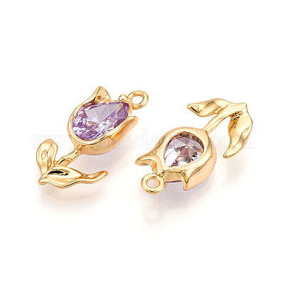 Латунные микро проложить кубического циркония подвески X-KK-N262-115A-G-1