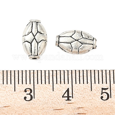 Сплавочные овальные бусины тибетского стиля  TIBEB-L008-08AS-1