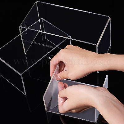 Transparent acrylic stand, 3 shelves, organizer, shelf, for cosmetics,  product display, for gel polish, for decor, for rubbing