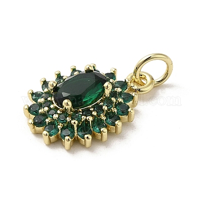 Латунные микро проложить кубического циркония подвески KK-E092-29G-01-1