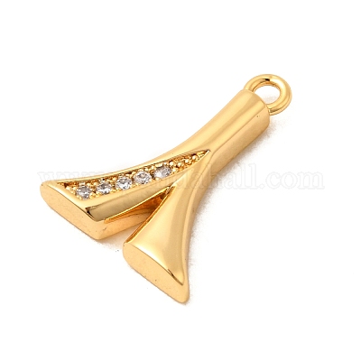Латунные микро проложить кубического циркония подвески KK-C117-12G-A-1