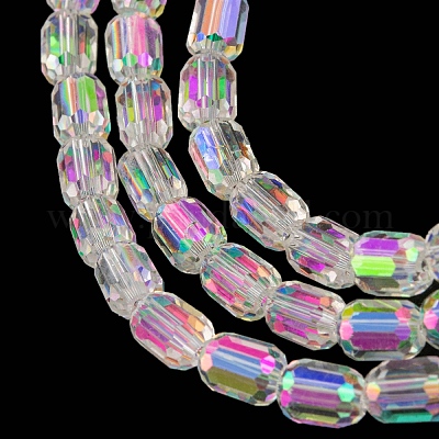 Стеклянные бусины с гальваническим покрытием  EGLA-D031-01-01-1