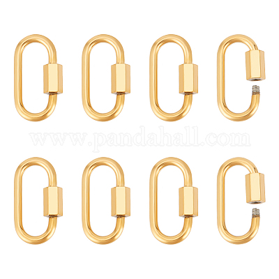 8 шт. подвески-замки с винтовым карабином из нержавеющей стали 304 STAS-UN0058-40G-1