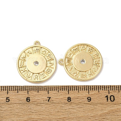 Латунные микро проложить кубического циркония подвески KK-D388-09G-1