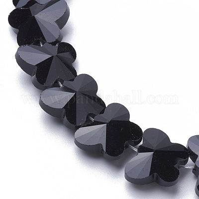 Прозрачные стеклянные бусины GLAA-Q066-14mm-B01-1