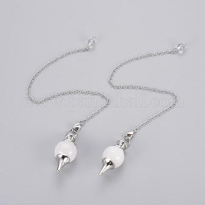 Природные хрустальные сферы биолокационные маятники BJEW-E292-A10-1