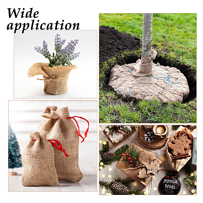 Прямоугольная джутовая ткань DIY-WH0308-647-1