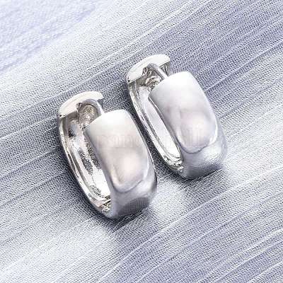 Латунные серьги обруча EJEW-Q015-21A-P-1