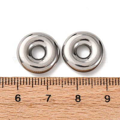 Европейские бусины из нержавеющей стали 304 STAS-D383-01A-P-1