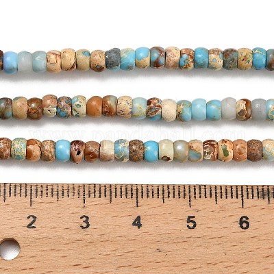 Крашеные бусы из натуральной императорской яшмы G-P600-A01-01A-1