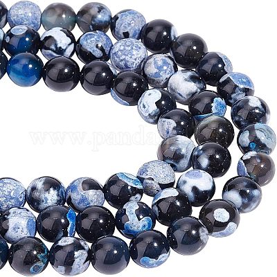 3 нити натуральных огненных агатов с трещинками G-NB0003-46-1