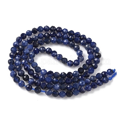 Природный содалит бисер нитей&nbsp;X-G-L622-C04-3mm-1