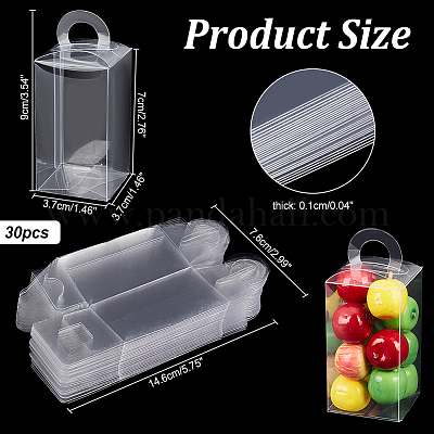 Прозрачные пластиковые подарочные коробки CON-WH0086-043-1