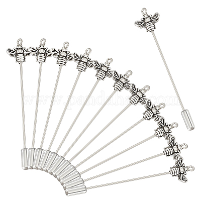 12 шт. брошь из сплава в тибетском стиле с латунными булавками с покрытием стойки JEWB-PH01260-1