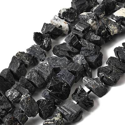 Натуральный черный турмалин бисер нитей&nbsp;G-I283-F12-1