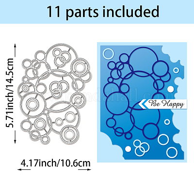 Углеродистая сталь разрезает трафареты DIY-WH0309-1765-1
