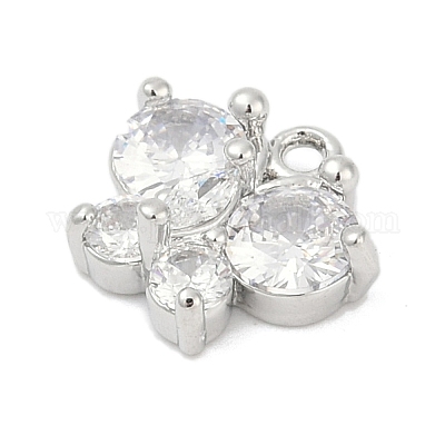 Латунные микро проложить кубического циркония подвески KK-Z094-16P-02-1