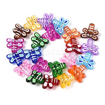 Эмалевые бусины ручной работы в технике лэмпворк LAMP-T023-26M-1